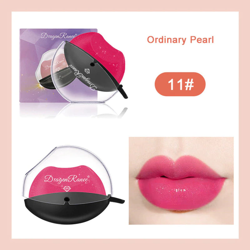 Lip-Shaped Lipstick Makeup Temperature Color Changing Lazy Lipstick Velvet Matte Moisturizing Lip Gloss Waterproof Non-Stick Cup