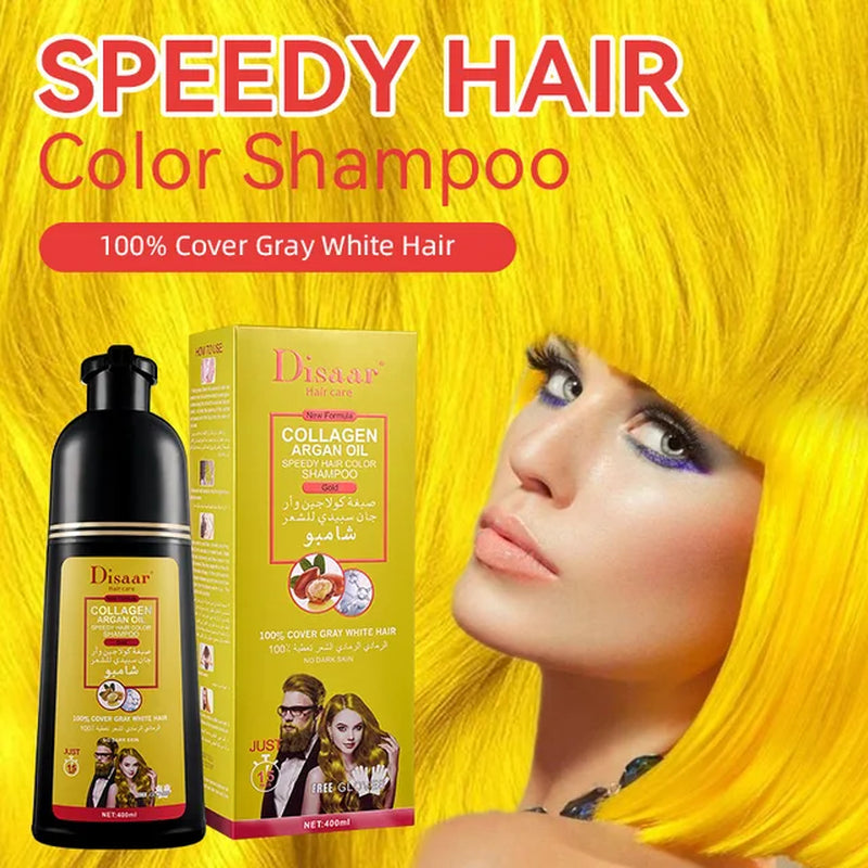 Natural Ginseng Essence Instant Hair Dye Black Shampoo Instant Hair Color Cream Cover Hair Coloringshampoo Glod Red Coffee Brown