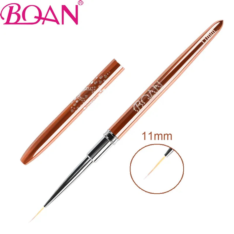 Rose Gold UV Gel Painting Drawing Brush Acrylic Nail Brush Liner Brush Nail Lines Drawing Brushes Manicure Nail Art Tools