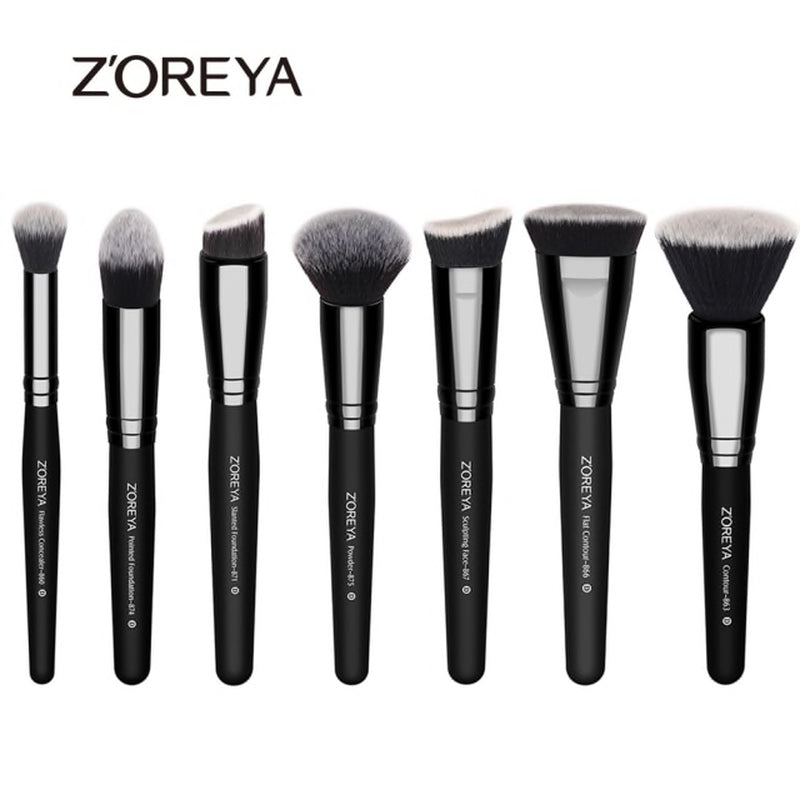 Black Makeup Brushes Set Eye Face Cosmetic Foundation Powder Blush Eyeshadow Kabuki Blending Make up Brush Beauty Tool