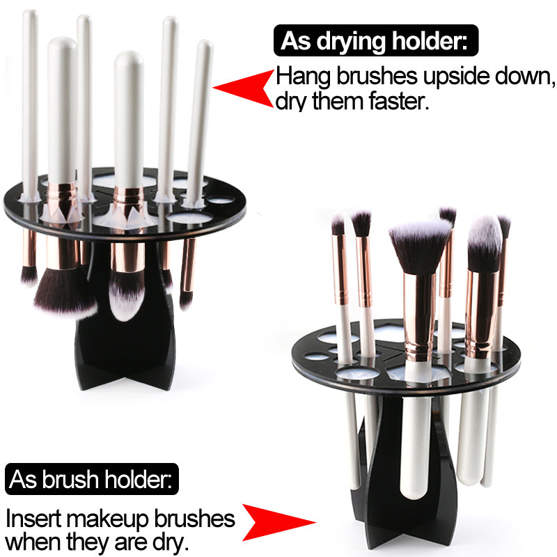 14 Hole Make up Brush Set Dry Rack Drying Brushes Shelf Multifunction Stand Display Cosmetic Clean Tool Wash Makeup Brush Holder