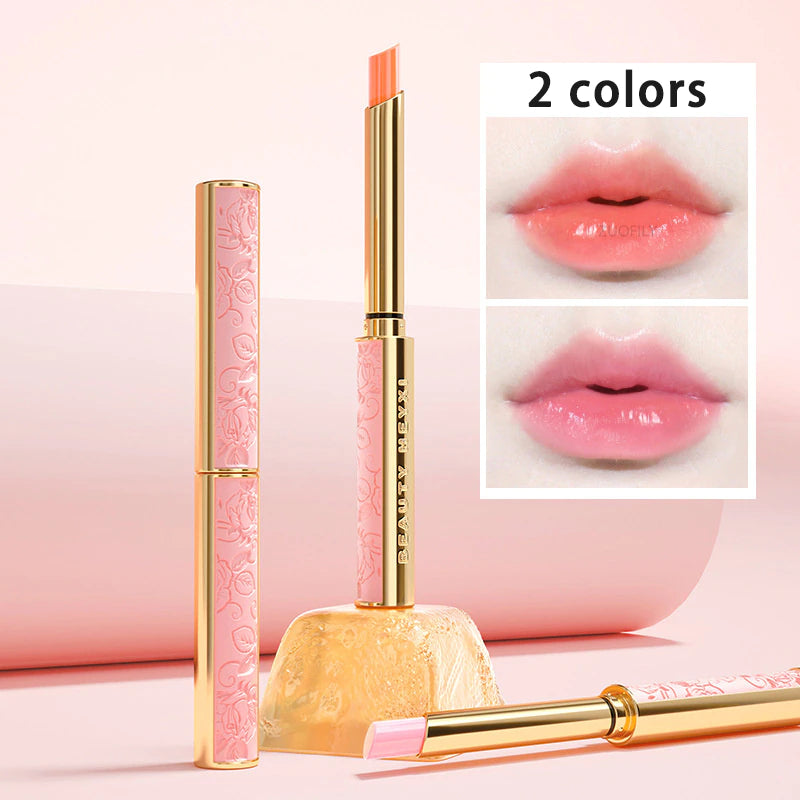 Honey Peach Magic Color Lipstick Temperature Lip Balm Moisturizing Nourishing Long Lasting Smooth Natural Brighten Lip Makeup