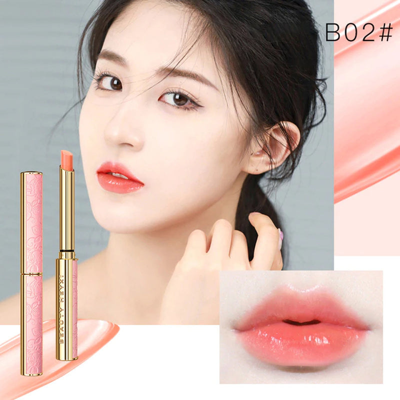 Honey Peach Magic Color Lipstick Temperature Lip Balm Moisturizing Nourishing Long Lasting Smooth Natural Brighten Lip Makeup