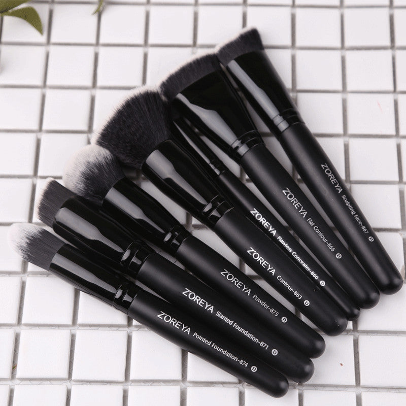 Black Makeup Brushes Set Eye Face Cosmetic Foundation Powder Blush Eyeshadow Kabuki Blending Make up Brush Beauty Tool