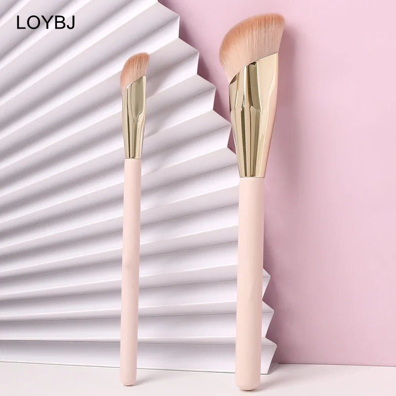 1/2Pcs Foundation Makeup Brush Oblique Head Liquid Foundation Concealer Cosmetic Blending Brushes Face Contour Beauty Tool