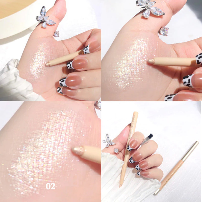 Diamond Eyes Pencil Shiny Glitter Eyeshadow Pen Eyeliner Pearlescent Matte Highlight Pen Brighten Silkworm Makeup Tool Cosmetics