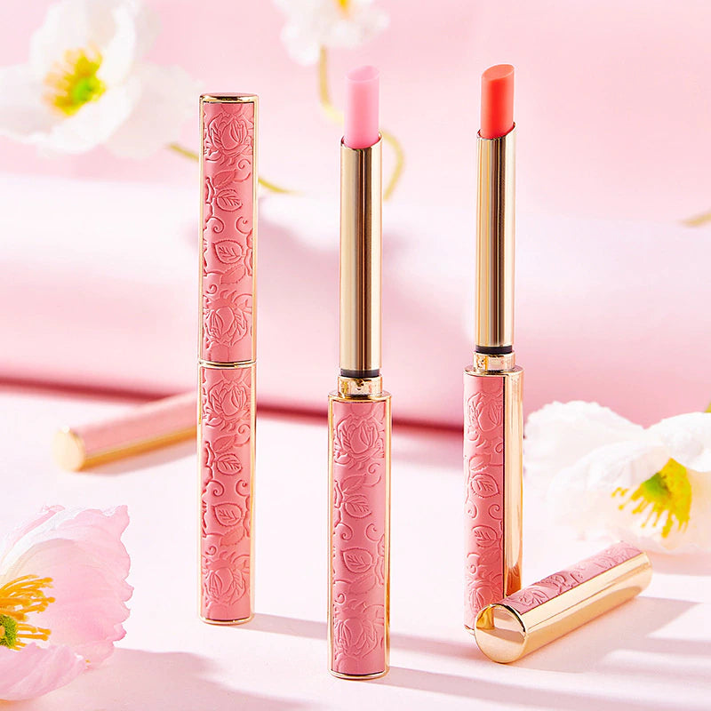 Honey Peach Magic Color Lipstick Temperature Lip Balm Moisturizing Nourishing Long Lasting Smooth Natural Brighten Lip Makeup