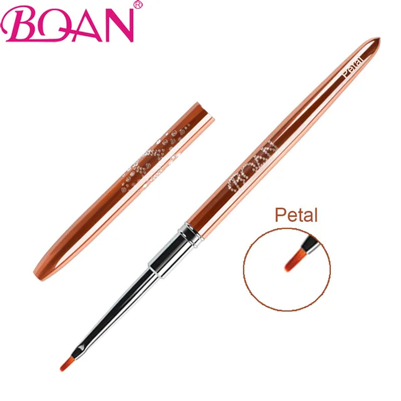 Rose Gold UV Gel Painting Drawing Brush Acrylic Nail Brush Liner Brush Nail Lines Drawing Brushes Manicure Nail Art Tools