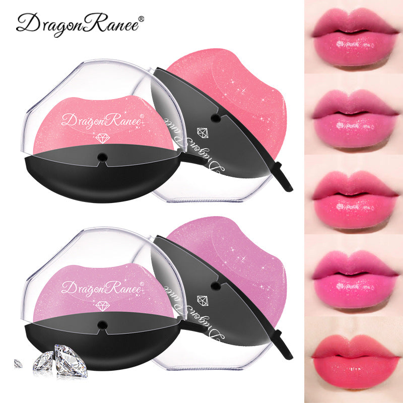 Lip-Shaped Lipstick Makeup Temperature Color Changing Lazy Lipstick Velvet Matte Moisturizing Lip Gloss Waterproof Non-Stick Cup