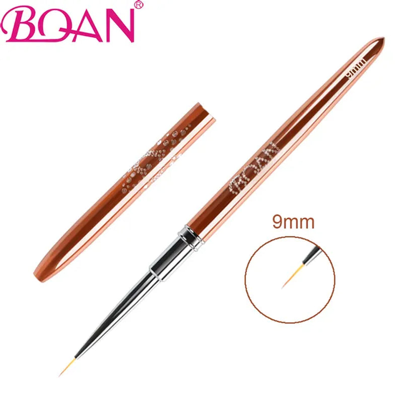 Rose Gold UV Gel Painting Drawing Brush Acrylic Nail Brush Liner Brush Nail Lines Drawing Brushes Manicure Nail Art Tools