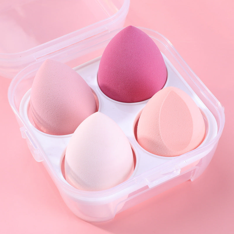 4Pcs Makeup Sponge Powder Puff Dry and Wet Combined Beauty Cosmetic Ball Foundation Powder Puff Bevel Cut Make up Sponge Tools