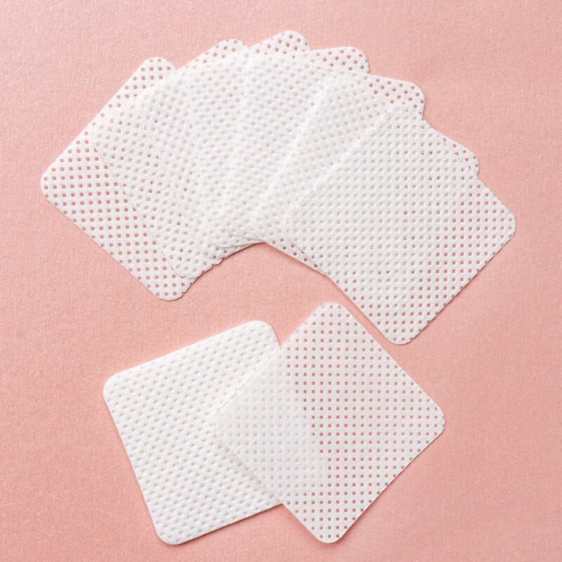 200 Pcs Lint-Free Paper Cotton Wipes Eyelash Glue Remover Wipe Clean Cotton Sheet Nails Art Cleanin Cleaner Pads Manicure Tools