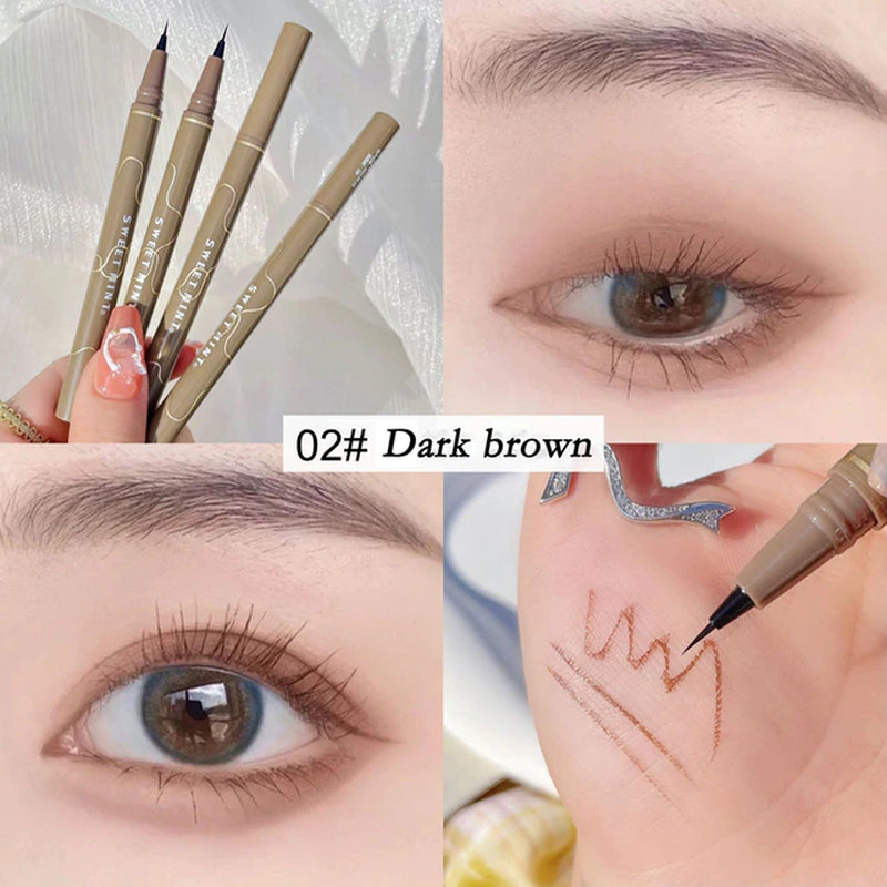 Waterproof Liquid Eyebrow Easy to Color Sweat-Proof Eyebrow Pen 0.005MM Ultra Thin Head Eye Makeup Cosmetic