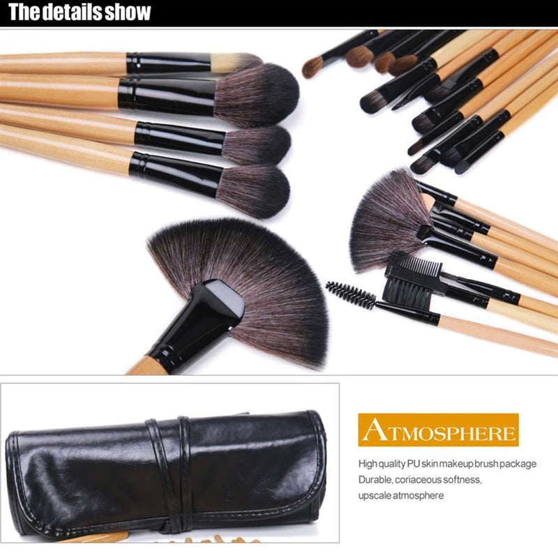 Gift Bag of 24 Pcs Makeup Brush Sets Professional Cosmetics Brushes Eyebrow Powder Foundation Shadows Pinceaux Make up Tools