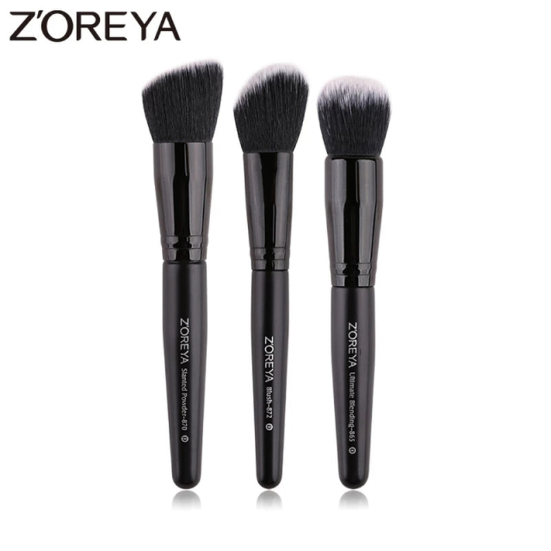 Black Makeup Brushes Set Eye Face Cosmetic Foundation Powder Blush Eyeshadow Kabuki Blending Make up Brush Beauty Tool