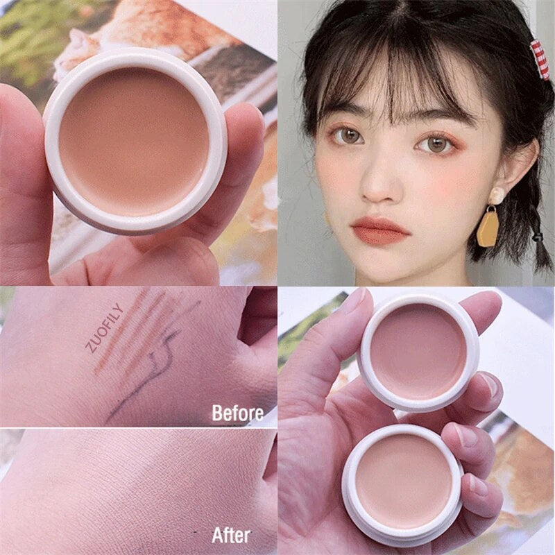 Concealer Foundation Cream Waterproof Long Lasting Deep Complexion Dark Circles Acne Marks Cover Spots Moisturize Face Makeup