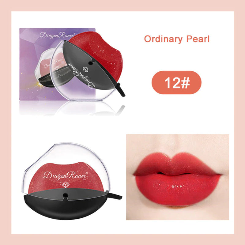 Lip-Shaped Lipstick Makeup Temperature Color Changing Lazy Lipstick Velvet Matte Moisturizing Lip Gloss Waterproof Non-Stick Cup