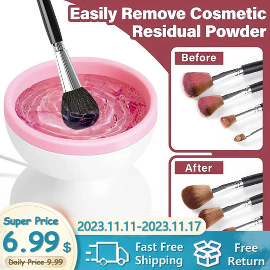 Portable USB Makeup Brush Cleaner Machine Electric Cosmetic Brush Cleaning Washing Tools Automatic Cleaning Makeup Brushes