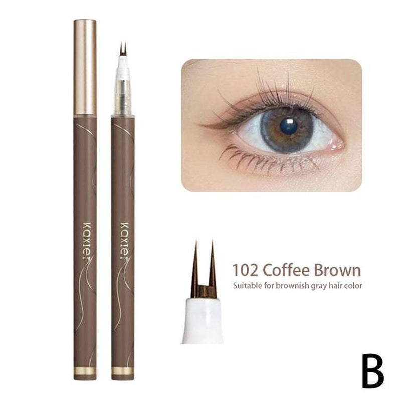 Double Tip Lower Eyelash Pencil Waterproof Liquid Eyeliner Makeup for Women Quick Drying Long Lasting Smooth Eye Liner