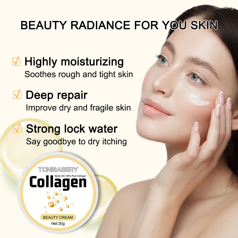 Collagen Wrinkle Removal Cream Firming Lifting Anti-Aging Fade Fine Lines Improve Puffiness Moisturize Whitening Beauty Products