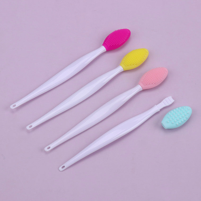 1PC Beauty Skin Care Wash Face Silicone Brush Exfoliating Nose Clean Blackhead Removal Brushes Tools with Replacement Head