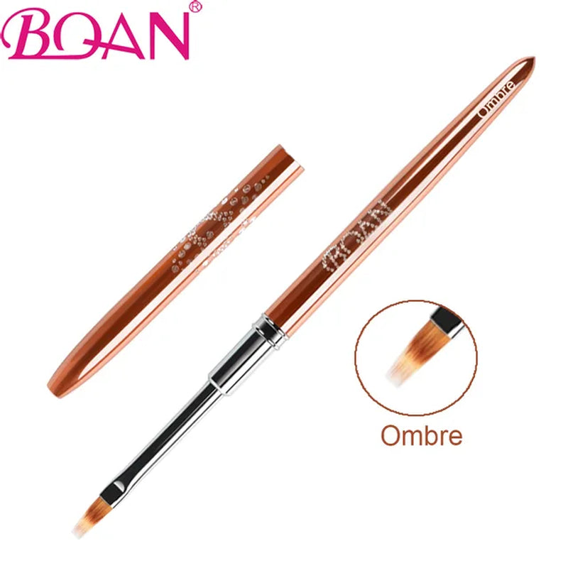 Rose Gold UV Gel Painting Drawing Brush Acrylic Nail Brush Liner Brush Nail Lines Drawing Brushes Manicure Nail Art Tools