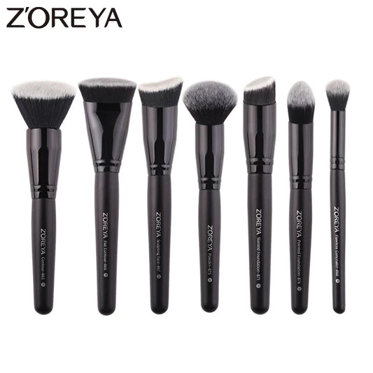 Black Makeup Brushes Set Eye Face Cosmetic Foundation Powder Blush Eyeshadow Kabuki Blending Make up Brush Beauty Tool