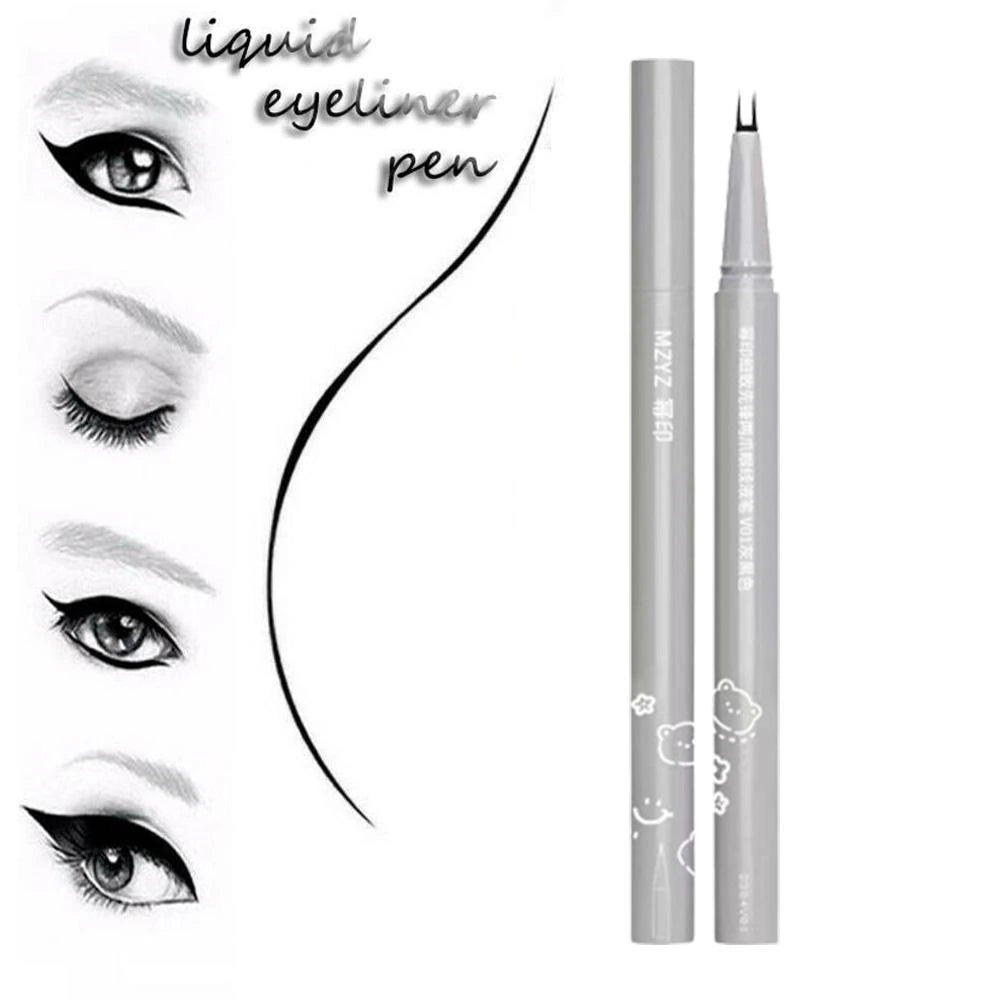 Double Tip Lower Eyelash Pencil Waterproof Liquid Eyeliner Makeup for Women Quick Drying Long Lasting Smooth Eye Liner