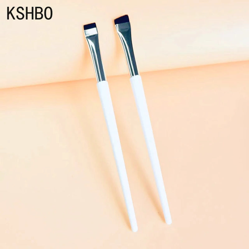 2Pcs/Set Brow Contour Brush Eyebrow Eyeliner Brush Portable Small Angled Eyebrow Liner Brush Women Makeup Cosmetic Tools