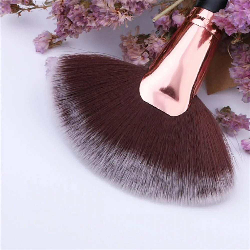 Foundation Brush Flat Top Buffing Brushes Fan Contour Powder Highlighter Blush Beauty Cosmetic Makeup Tools Eyeshadow