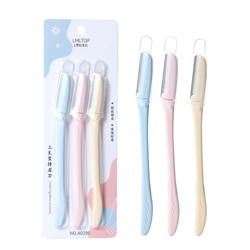 5Pcs Eyebrow Epilator Sets for Women Makeup Beauty Eyebrows Hair Removal Styling Tool Steel Blade Facial Sourcil Razor Trimmer