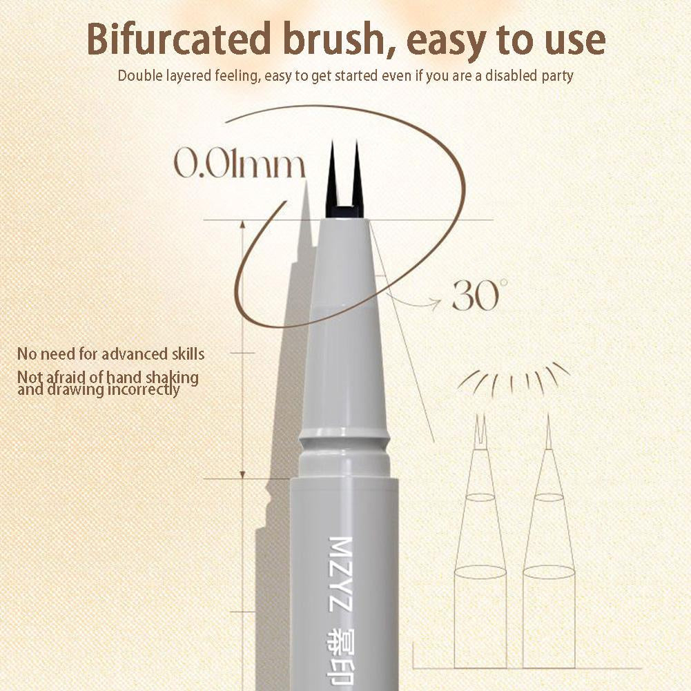 Double Tip Lower Eyelash Pencil Waterproof Liquid Eyeliner Makeup for Women Quick Drying Long Lasting Smooth Eye Liner