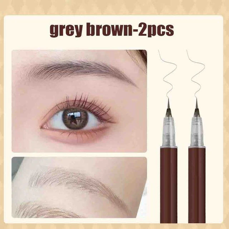 1/2PCS Waterproof Liquid Eyebrow Pencil Easy to Color Sweat-Proof Eyebrow Pen 0.01MM Ultra Thin Head Eye Makeup Cosmetic