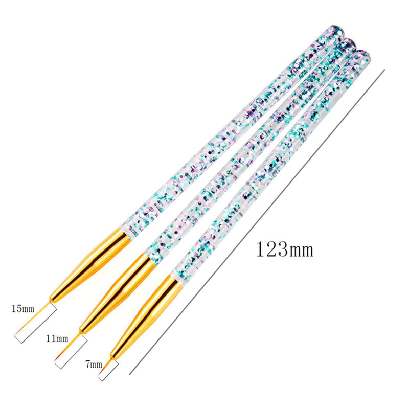 3/7Pcs Nail Pen Brush 7 Different Sizes Nail Glue Phototherapy Pen Suitable for Professional Salon or Home Use Gel Nail Brush