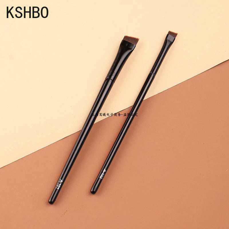 2Pcs/Set Brow Contour Brush Eyebrow Eyeliner Brush Portable Small Angled Eyebrow Liner Brush Women Makeup Cosmetic Tools