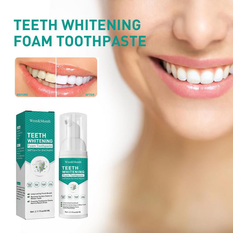 60Ml Teeth Whitening Foam Toothpaste Powerful Whitening without Sensitivity Safe and Effective on Oral Health Original Formula