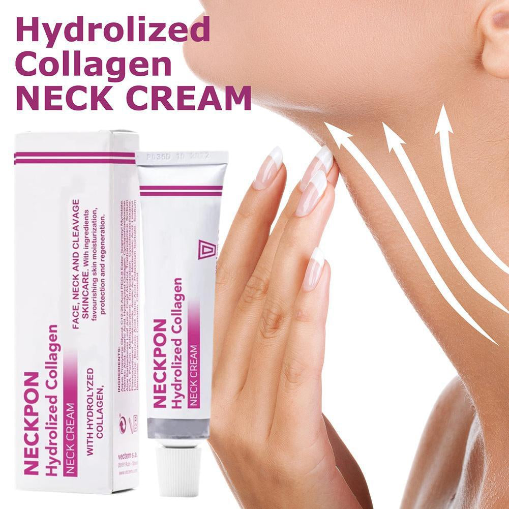 Neckpon Hydrolized Collagen Neck Cream for Face Neck Cleavage Skincare Cream with Hydrolized Collagen Vera Anti-Aging Cream 1Pc