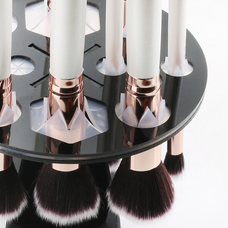 14 Hole Make up Brush Set Dry Rack Drying Brushes Shelf Multifunction Stand Display Cosmetic Clean Tool Wash Makeup Brush Holder