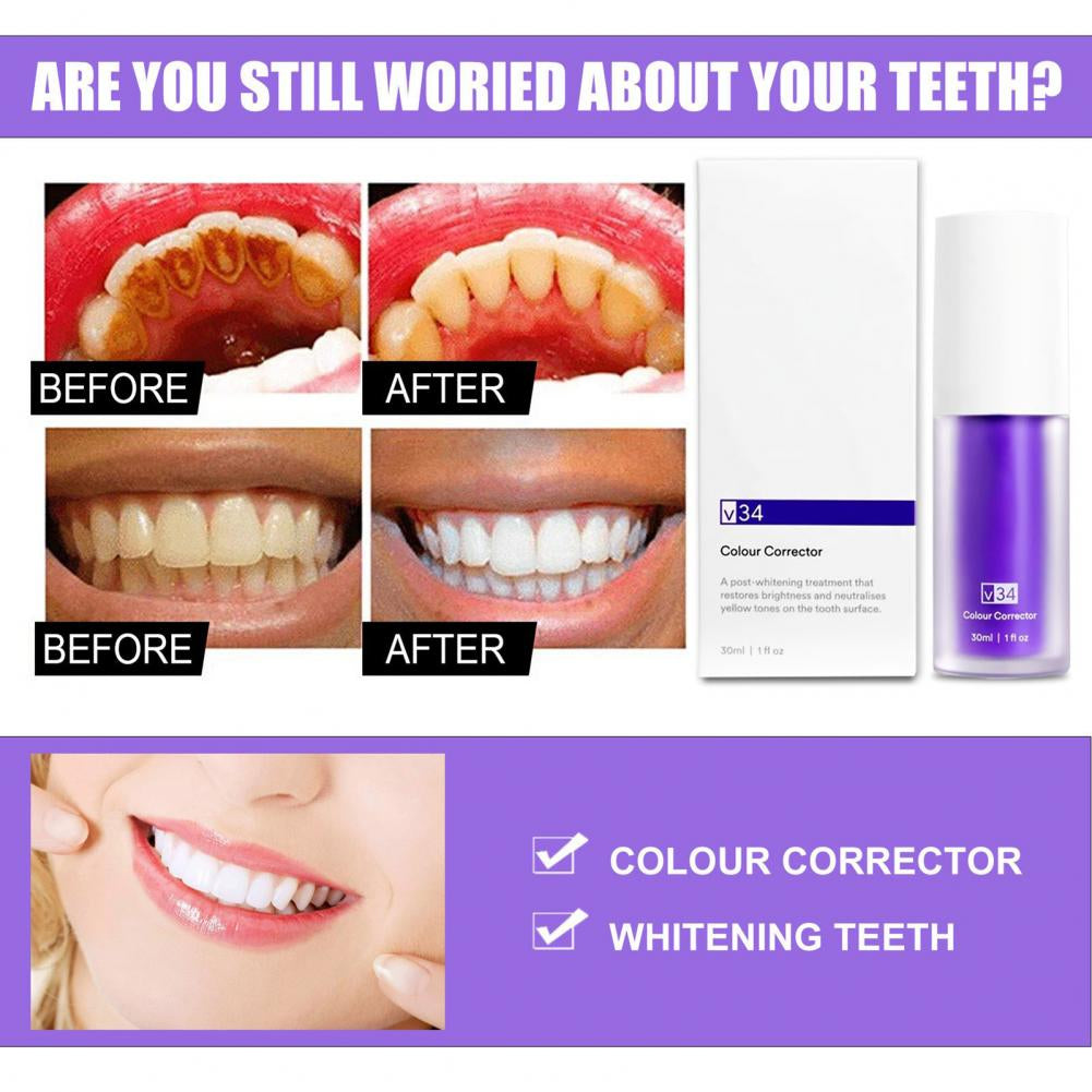 Purple Toothpaste Helpful Repair Damage Remove Food Residue Travel Supply Whitening Toothpaste Toothpaste