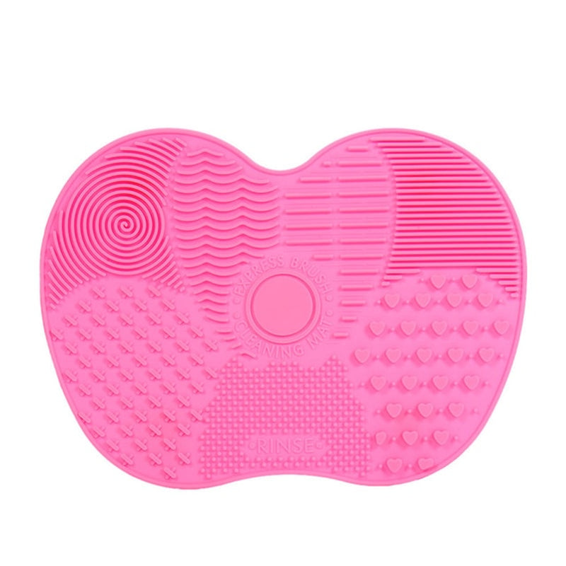 Scrubbing Pad Cosmetic Brush Cleaning Pad Silicone with Suction Cup Apple Cleaner Cleaning Scrubbing Pad Beauty Supplies