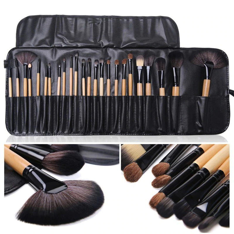 Gift Bag of 24 Pcs Makeup Brush Sets Professional Cosmetics Brushes Eyebrow Powder Foundation Shadows Pinceaux Make up Tools