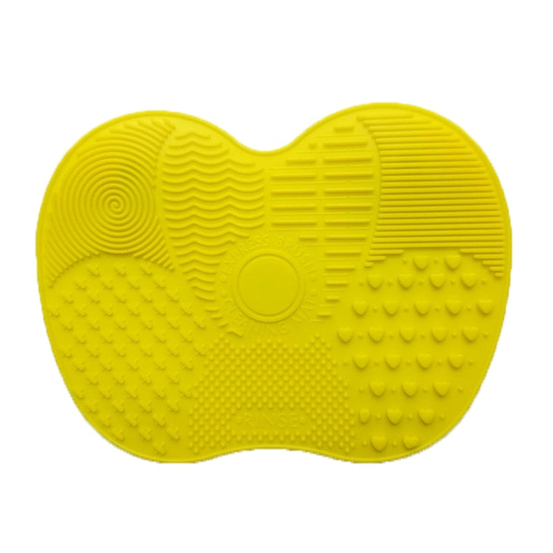 Scrubbing Pad Cosmetic Brush Cleaning Pad Silicone with Suction Cup Apple Cleaner Cleaning Scrubbing Pad Beauty Supplies