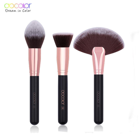 Foundation Brush Flat Top Buffing Brushes Fan Contour Powder Highlighter Blush Beauty Cosmetic Makeup Tools Eyeshadow