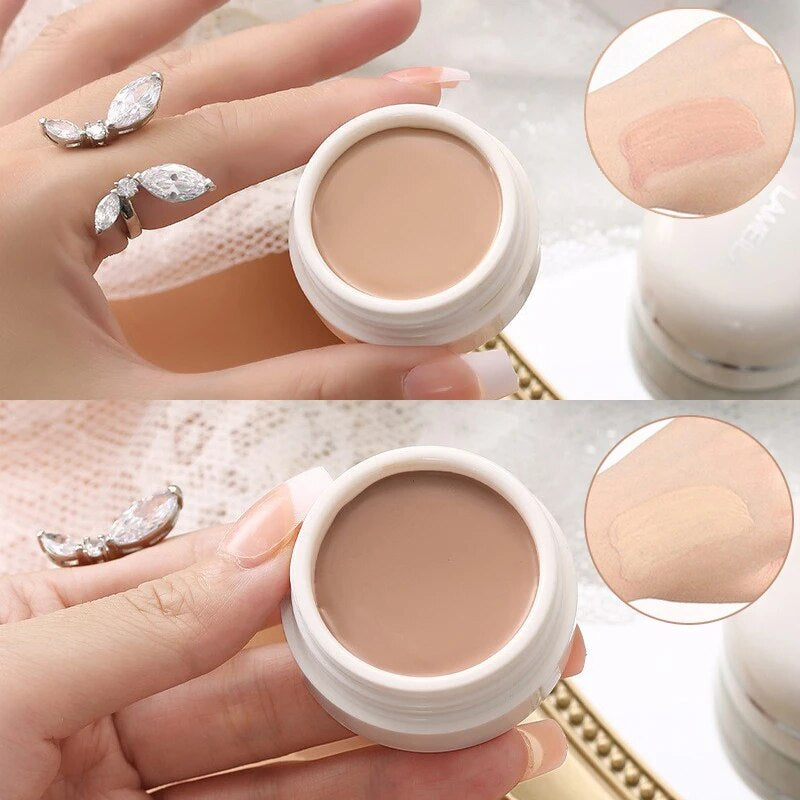 Concealer Foundation Cream Waterproof Long Lasting Deep Complexion Dark Circles Acne Marks Cover Spots Moisturize Face Makeup