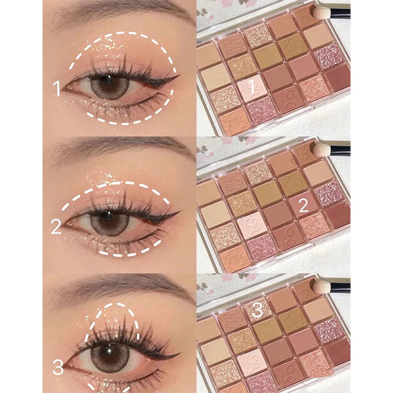 Glitter Cream Gliter for Eye Shadow Waterproof Korean Makeup Eyeshadow Palette Make-Up for Women Shiny Eyes Cosmetic Tools