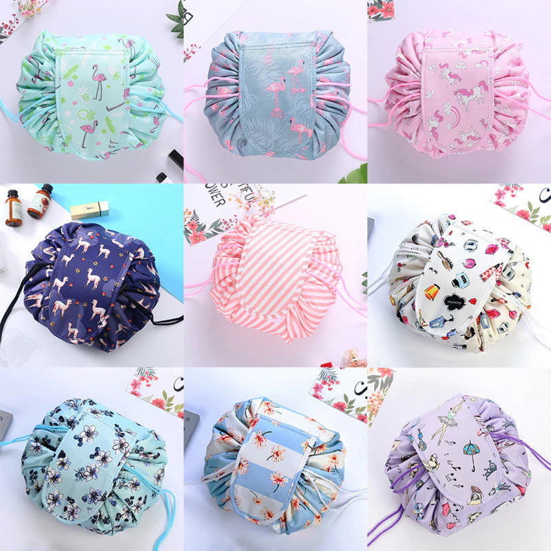 PLEEGA Women Drawstring Travel Cosmetic Bag Makeup Bag Organizer Make Cosmetic Bag Case Storage Pouch Toiletry Beauty Kit Box