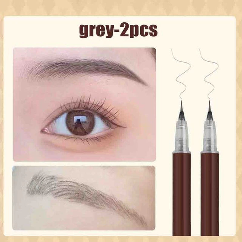 1/2PCS Waterproof Liquid Eyebrow Pencil Easy to Color Sweat-Proof Eyebrow Pen 0.01MM Ultra Thin Head Eye Makeup Cosmetic