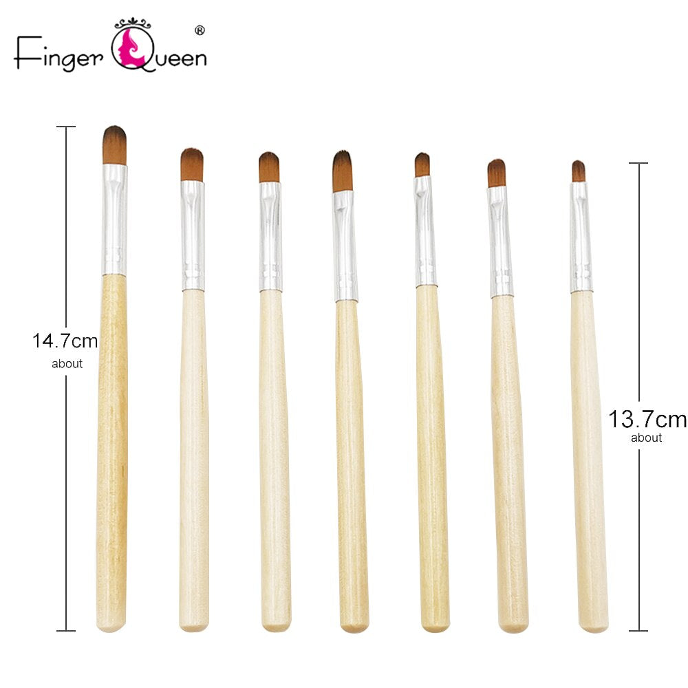 3/7Pcs Nail Pen Brush 7 Different Sizes Nail Glue Phototherapy Pen Suitable for Professional Salon or Home Use Gel Nail Brush