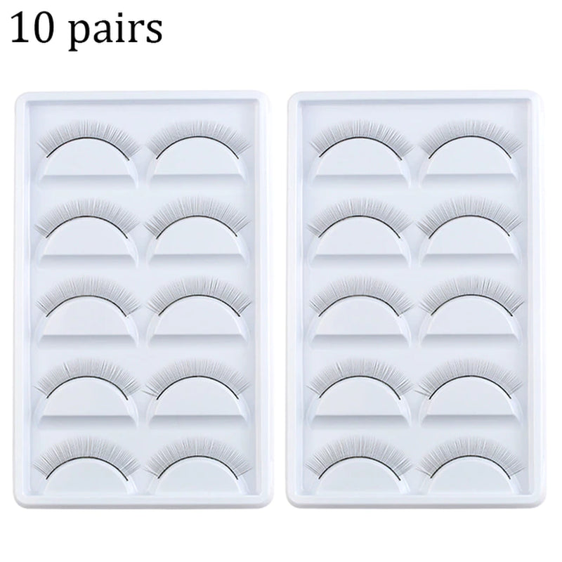 5/10/25 Pairs Individual Practice False Eyelashes Natural Training Lashes Eyelash Extension Practicing for Beauty Makeup Tools