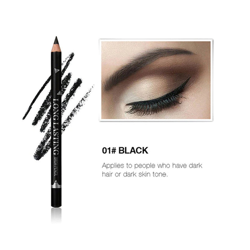 12 Pcs/Set Waterproof Eye Brow Pencil Precise Brow Definer Black Blonde Brown Eyebrow Pen Long Lasting Makeup 3 Colors Cosmetic